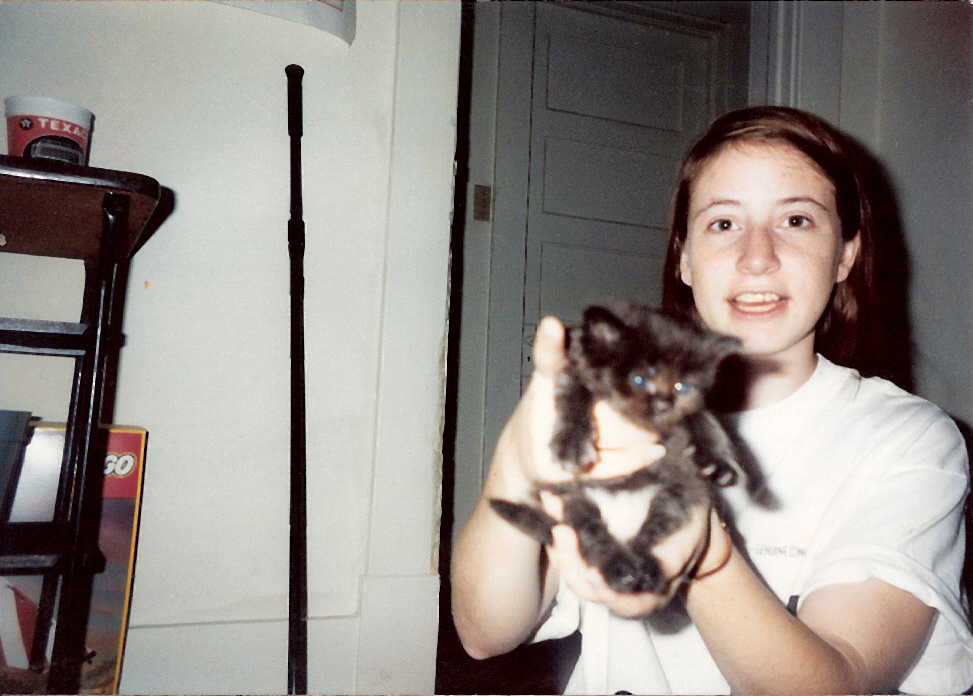 Kate and our kitten Kazza